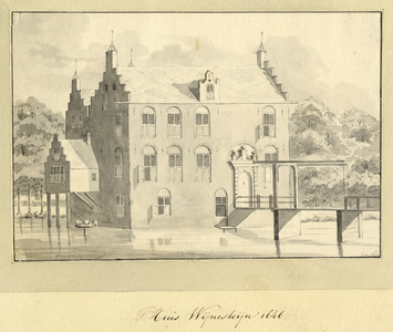 804930 Gezicht op het kasteel Wijnestein te Jutphaas uit het noordoosten.N.B. De gemeenten Jutphaas en Vreeswijk zijn ...